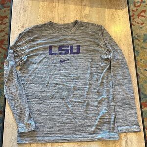 Nike LSU Sideline Velocity Men's Long Sleeve T tee Shirt Louisiana state large